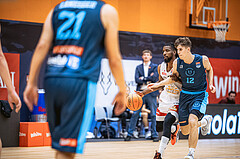 Basketball, Win2Day Superliga 2022/23, Grunddurchgang 6.Runde, Vienna D.C. Timberwolves, BC GGMT Vienna, Carlos Novas Mateo (2), Jakob Lohr (12)