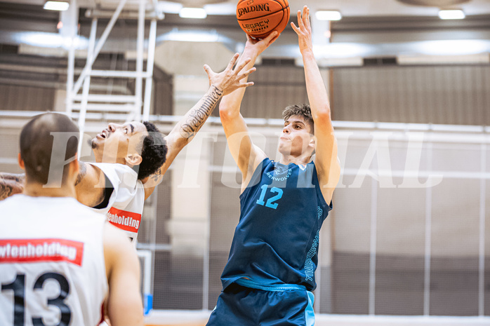 Basketball, Win2Day Superliga 2022/23, Grunddurchgang 6.Runde, Vienna D.C. Timberwolves, BC GGMT Vienna, Khalid Thomas (15), Jakob Lohr (12)