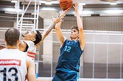 Basketball, Win2Day Superliga 2022/23, Grunddurchgang 6.Runde, Vienna D.C. Timberwolves, BC GGMT Vienna, Khalid Thomas (15), Jakob Lohr (12)