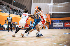 Basketball, Win2Day Superliga 2022/23, Grunddurchgang 6.Runde, Vienna D.C. Timberwolves, BC GGMT Vienna, Jahenns Manigat (21), Elias Wlasak (8), Ivan Siriscevic (17)