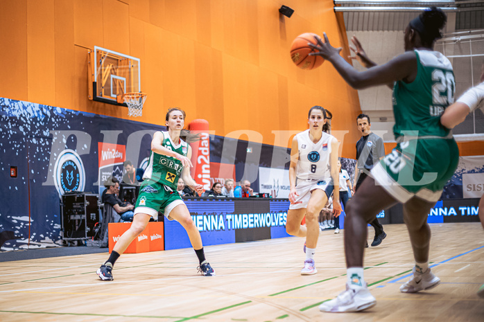 Basketball, Win2Day Basketball Damen Superliga 2022/23, Grunddurchgang 6.Runde, Vienna D.C. Timberwolves, UBI Holding Graz, Nika Cic (18)
