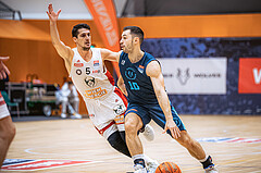 Basketball, Win2Day Superliga 2022/23, Grunddurchgang 6.Runde, Vienna D.C. Timberwolves, BC GGMT Vienna, Bogic Vujosevic (5), Jakob Szkutta (10)