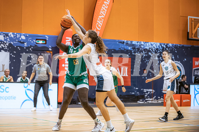 Basketball, Win2Day Basketball Damen Superliga 2022/23, Grunddurchgang 6.Runde, Vienna D.C. Timberwolves, UBI Holding Graz, Emilia Ferreira (20), Cristina Nino (2)