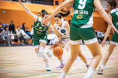 Basketball, Win2Day Basketball Damen Superliga 2022/23, Grunddurchgang 6.Runde, Vienna D.C. Timberwolves, UBI Holding Graz, Simone Schwarzinger (7), Aleksandra Novakovic (8)