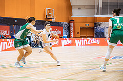 Basketball, Win2Day Basketball Damen Superliga 2022/23, Grunddurchgang 6.Runde, Vienna D.C. Timberwolves, UBI Holding Graz, Eva Fellner (8), Valentina Mraulak (5)