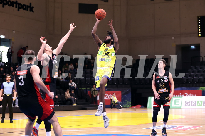 25.04.2023, Graz, Raiffeisen Sportpark Graz, Basketball Superliga 2022/23, Playoff, Viertelfinale Spiel 2, UBSC Raiffeisen Graz vs. BC GGMT Vienna