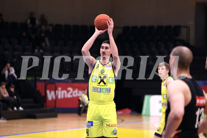 25.04.2023, Graz, Raiffeisen Sportpark Graz, Basketball Superliga 2022/23, Playoff, Viertelfinale Spiel 2, UBSC Raiffeisen Graz vs. BC GGMT Vienna