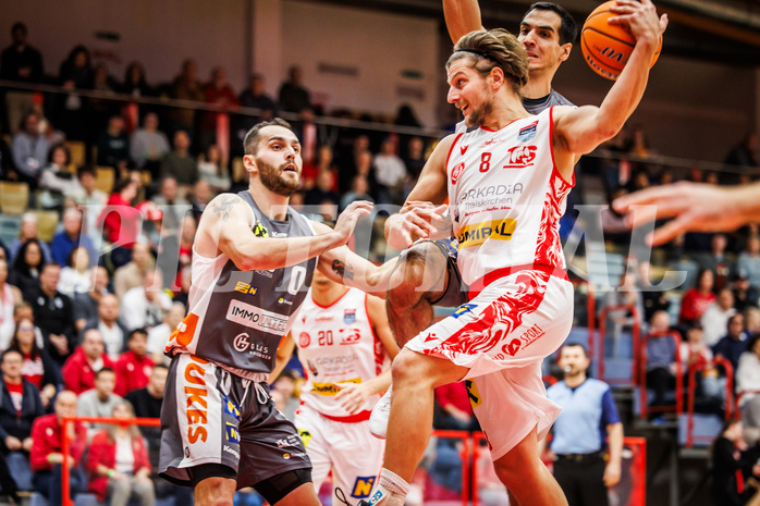 Basketball, win2day Basketball Superliga 2024/25, Grunddurchgang 12.Runde, Traiskirchen Lions, Klosterneuburg Dukes, Moritz Lanegger-Rest (8)