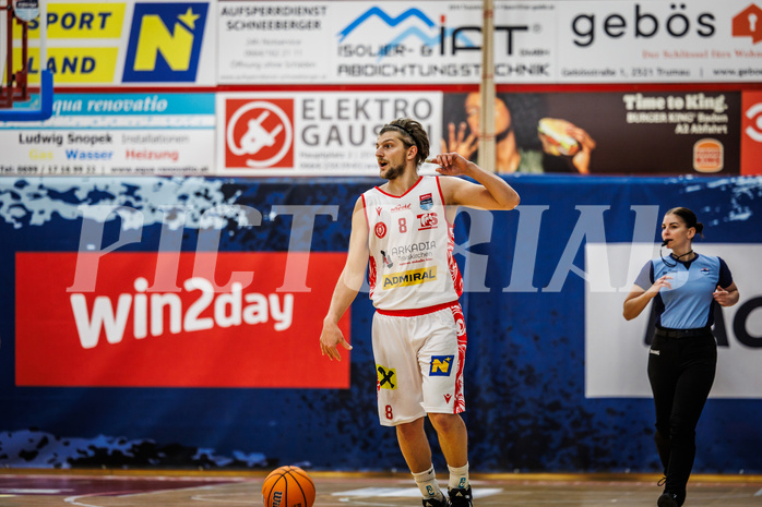 Basketball, win2day Basketball Superliga 2024/25, Grunddurchgang 12.Runde, Traiskirchen Lions, Klosterneuburg Dukes, Moritz Lanegger-Rest (8)