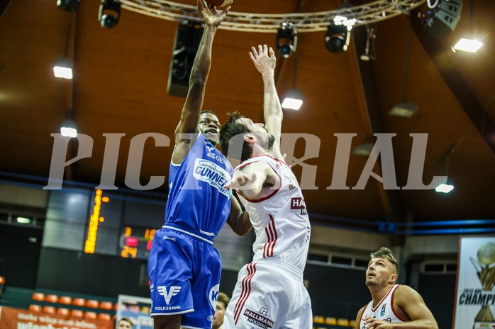 Basketball, Admiral Basketball Superliga 2019/20, Grunddurchgang 5.Runde, BC Vienna, Oberwart Gunners, Eric Katenda (14)