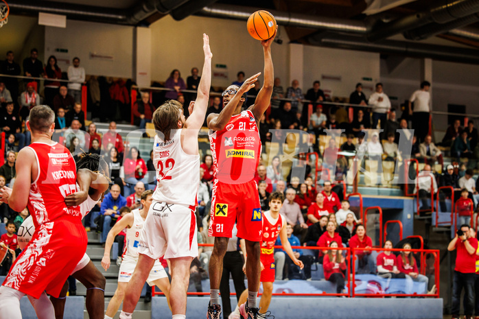 Basketball, win2day Basketball Superliga 2024/25, Grunddurchgang 17.Runde, SKN St. Pölten, Traiskirchen Lions, Nelson Haskin (21)