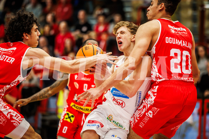 Basketball, win2day Basketball Superliga 2024/25, Grunddurchgang 17.Runde, SKN St. Pölten, Traiskirchen Lions, Simon Schlögl (6)