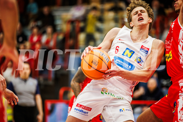 Basketball, win2day Basketball Superliga 2024/25, Grunddurchgang 17.Runde, SKN St. Pölten, Traiskirchen Lions, Simon Schlögl (6)