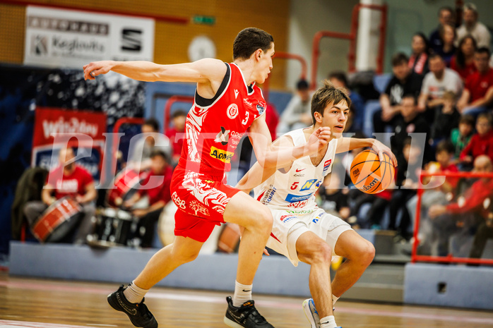 Basketball, win2day Basketball Superliga 2024/25, Grunddurchgang 17.Runde, SKN St. Pölten, Traiskirchen Lions, Nathaniel Kress (5)