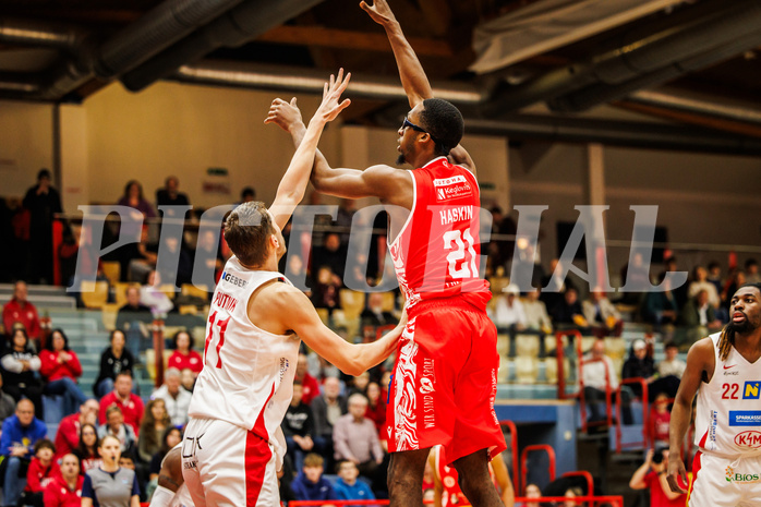 Basketball, win2day Basketball Superliga 2024/25, Grunddurchgang 17.Runde, SKN St. Pölten, Traiskirchen Lions, Nelson Haskin (21)