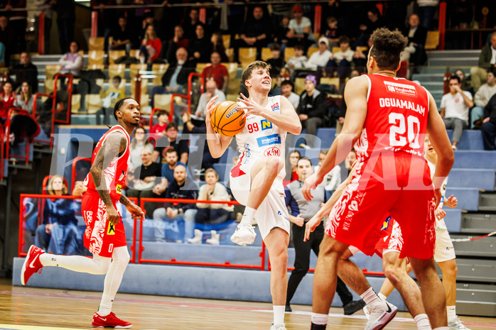 Basketball, win2day Basketball Superliga 2024/25, Grunddurchgang 17.Runde, SKN St. Pölten, Traiskirchen Lions, Janis Tomaschek (99)
