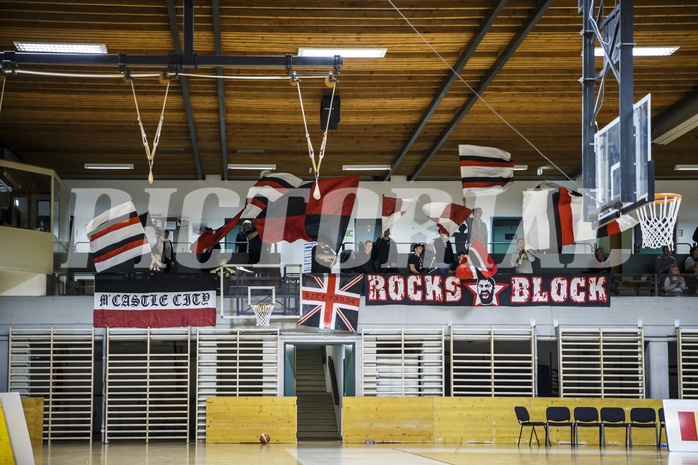 Basketball, Basketball Zweite Liga, Grunddurchgang 20.Runde, Mattersburg Rocks, BBU Salzburg, Rocks Block