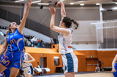 Basketball, Win2Day Basketball Damen Superliga 2022/23, Grunddurchgang 3.Runde, Vienna Timberwolves, DBB LZ OÖ, Sonja Andjelkovic (10), Mira Eulering (7)