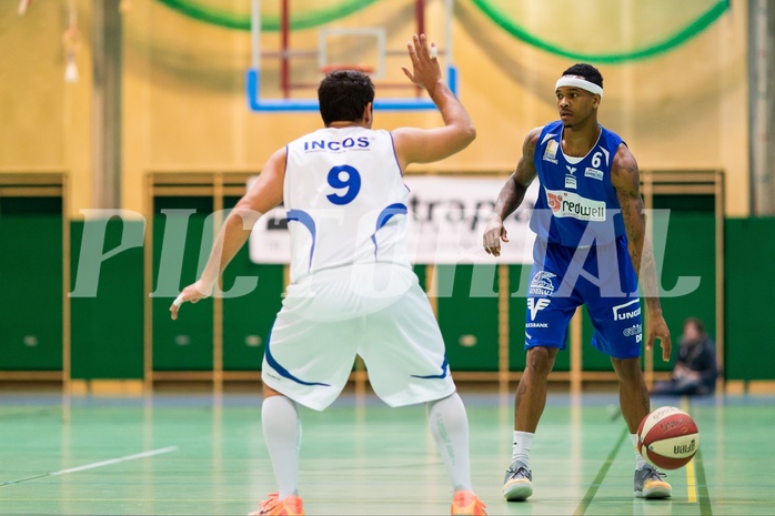 Basketball, ABL 2016/17, CUP 2.Runde, Blue Devils Wr. Neustadt, Oberwart Gunners, Derek Jackson Jr. (6), Ali Dönmez (9)