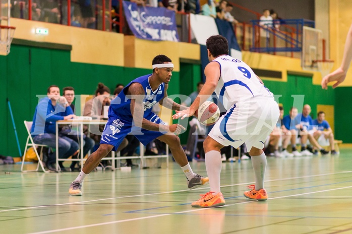 Basketball, ABL 2016/17, CUP 2.Runde, Blue Devils Wr. Neustadt, Oberwart Gunners, Derek Jackson Jr. (6), Ali Dönmez (9)