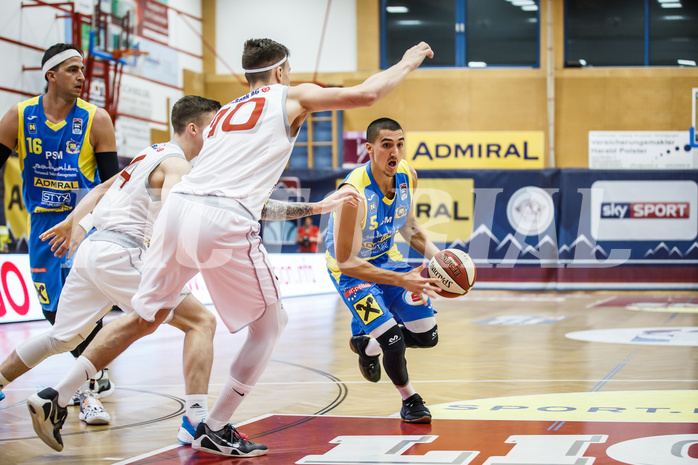 Basketball, Admiral Basketball Superliga 2019/20, Grunddurchgang 9.Runde, Traiskirchen Lions, SKN St. Pölten, Philip Jalalpoor (5)