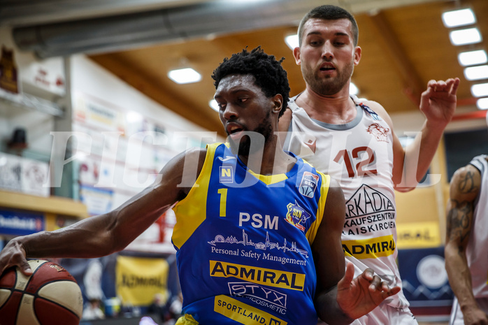 Basketball, Admiral Basketball Superliga 2019/20, Grunddurchgang 9.Runde, Traiskirchen Lions, SKN St. Pölten, Klevin Lewis (1)