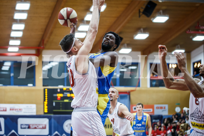 Basketball, Admiral Basketball Superliga 2019/20, Grunddurchgang 9.Runde, Traiskirchen Lions, SKN St. Pölten, Felix Lewis (1)