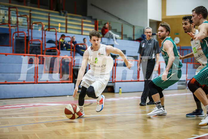 Basketball, Basketball Zweite Liga, Grunddurchgang 22.Runde, Basket Flames, KOS Celovec, David Wrumnig (2)