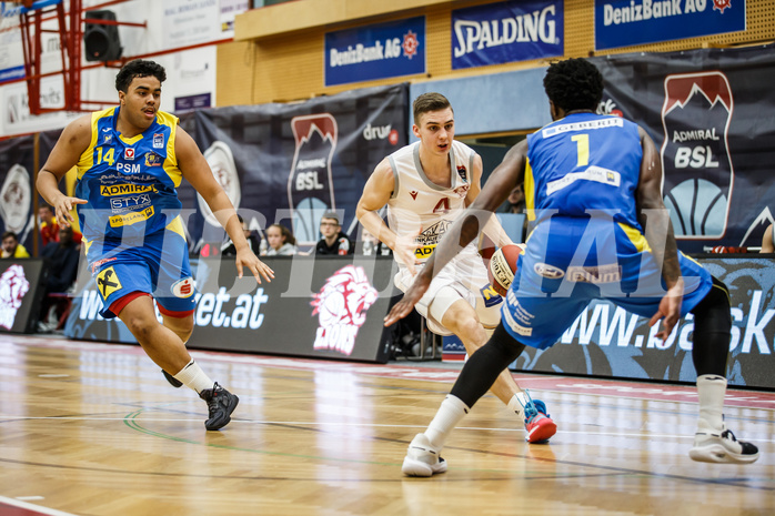Basketball, Admiral Basketball Superliga 2019/20, Grunddurchgang 9.Runde, Traiskirchen Lions, SKN St. Pölten, Sebastian Lesny (4)