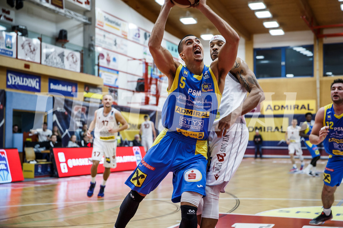 Basketball, Admiral Basketball Superliga 2019/20, Grunddurchgang 9.Runde, Traiskirchen Lions, SKN St. Pölten, Philip Jalalpoor (5)