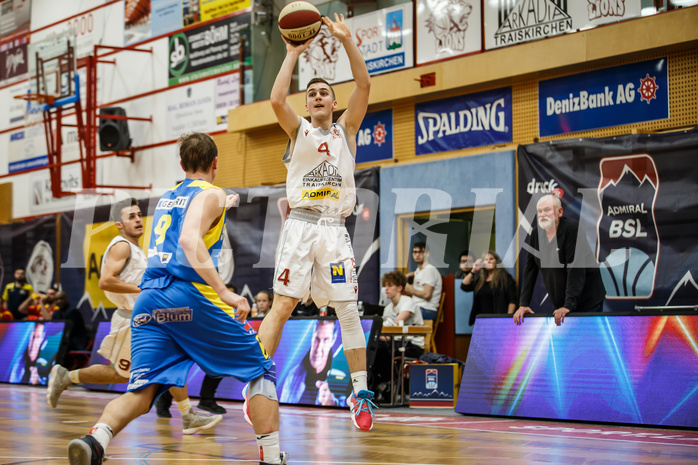 Basketball, Admiral Basketball Superliga 2019/20, Grunddurchgang 9.Runde, Traiskirchen Lions, SKN St. Pölten, Sebastian Lesny (4)