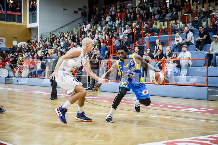 Basketball, Admiral Basketball Superliga 2019/20, Grunddurchgang 9.Runde, Traiskirchen Lions, SKN St. Pölten, Klevin Lewis (1)