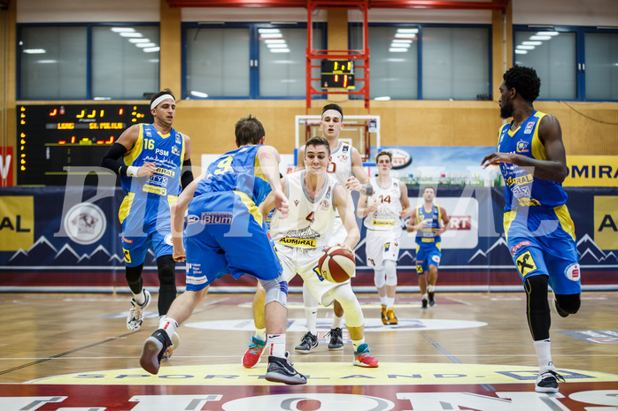 Basketball, Admiral Basketball Superliga 2019/20, Grunddurchgang 9.Runde, Traiskirchen Lions, SKN St. Pölten, Sebastian Lesny (4)
