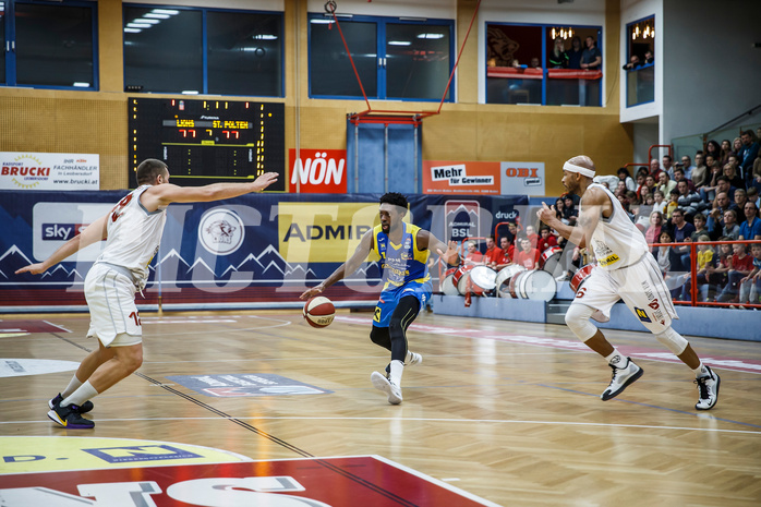 Basketball, Admiral Basketball Superliga 2019/20, Grunddurchgang 9.Runde, Traiskirchen Lions, SKN St. Pölten, Klevin Lewis (1)