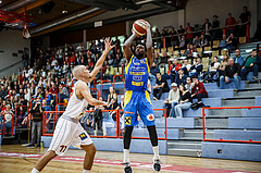 Basketball, Admiral Basketball Superliga 2019/20, Grunddurchgang 9.Runde, Traiskirchen Lions, SKN St. Pölten, Klevin Lewis (1)
