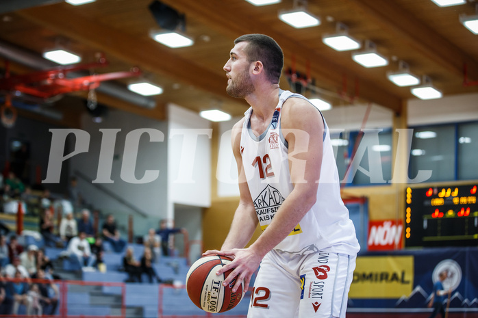 Basketball, Admiral Basketball Superliga 2019/20, Grunddurchgang 9.Runde, Traiskirchen Lions, SKN St. Pölten, Nikias Schönerstedt (12)