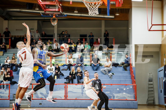 Basketball, Admiral Basketball Superliga 2019/20, Grunddurchgang 9.Runde, Traiskirchen Lions, SKN St. Pölten, Klevin Lewis (1)