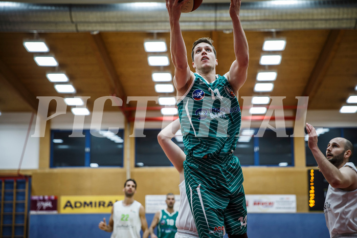 Basketball, Basketball Zweite Liga, Grunddurchgang 22.Runde, Basket Flames, KOS Celovec, Lovro Fizuleto (14)