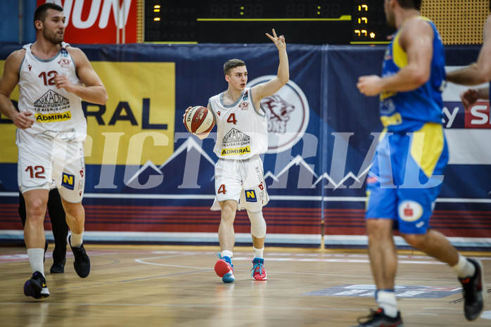 Basketball, Admiral Basketball Superliga 2019/20, Grunddurchgang 9.Runde, Traiskirchen Lions, SKN St. Pölten, Sebastian Lesny (4)