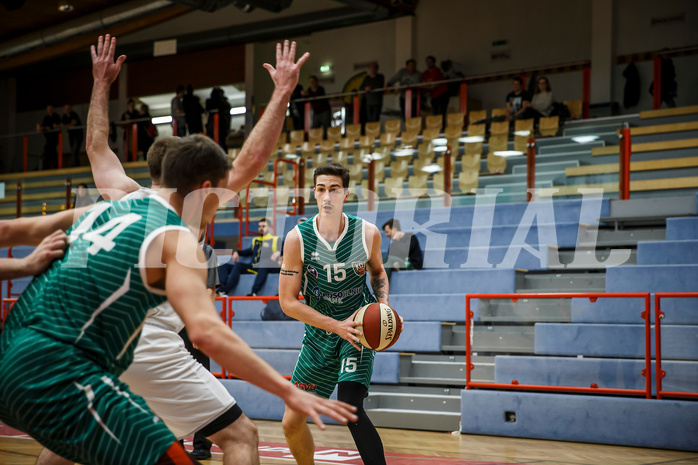 Basketball, Basketball Zweite Liga, Grunddurchgang 22.Runde, Basket Flames, KOS Celovec, Rijad Dzigal (15)