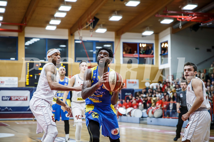 Basketball, Admiral Basketball Superliga 2019/20, Grunddurchgang 9.Runde, Traiskirchen Lions, SKN St. Pölten, Klevin Lewis (1)