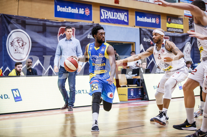 Basketball, Admiral Basketball Superliga 2019/20, Grunddurchgang 9.Runde, Traiskirchen Lions, SKN St. Pölten, Felix Lewis (1)