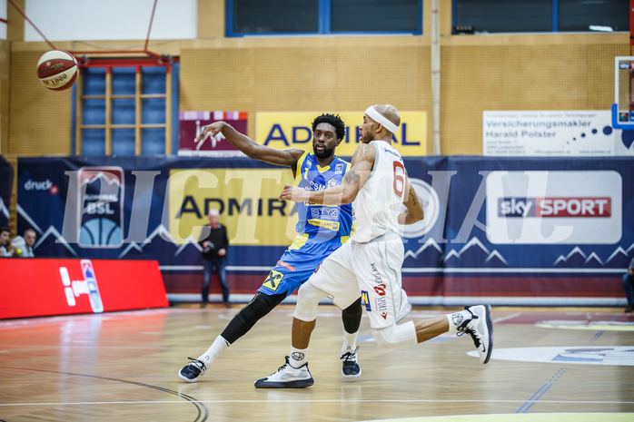 Basketball, Admiral Basketball Superliga 2019/20, Grunddurchgang 9.Runde, Traiskirchen Lions, SKN St. Pölten, Felix Lewis (1)