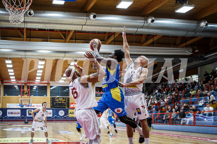 Basketball, Admiral Basketball Superliga 2019/20, Grunddurchgang 9.Runde, Traiskirchen Lions, SKN St. Pölten, Klevin Lewis (1)