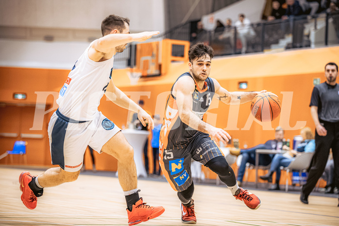 Basketball, Win2Day Superliga 2022/23, Grunddurchgang 13.Runde, Vienna Timberwolves, BK IMMOunited Dukes, Julian Alper (15)