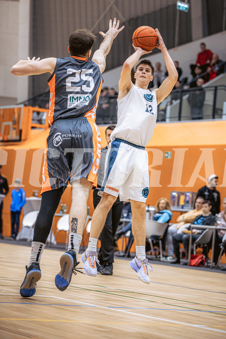 Basketball, Win2Day Superliga 2022/23, Grunddurchgang 13.Runde, Vienna Timberwolves, BK IMMOunited Dukes, Jakob Lohr (12)