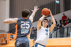 Basketball, Win2Day Superliga 2022/23, Grunddurchgang 13.Runde, Vienna Timberwolves, BK IMMOunited Dukes, Jakob Lohr (12)
