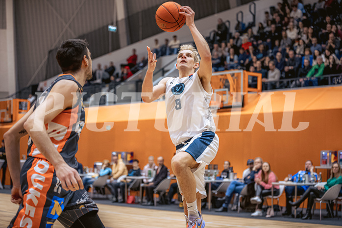 Basketball, Win2Day Superliga 2022/23, Grunddurchgang 13.Runde, Vienna Timberwolves, BK IMMOunited Dukes, Elias Wlasak (8)
