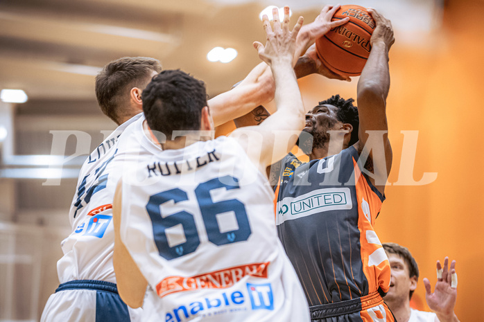 Basketball, Win2Day Superliga 2022/23, Grunddurchgang 13.Runde, Vienna Timberwolves, BK IMMOunited Dukes, Kevin Bracy-Davies (0)