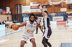 Basketball, Basketball Superliga 2023/24 , VF 2, Oberwart Gunners, Gmunden Swans, Kris Monroe (13), Daniel Friedrich (6)